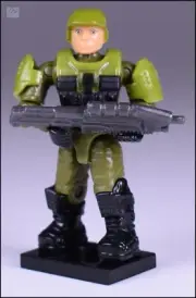 HALO MEGA BLOKS UNSC GREEN DETACHABLE ARMOR MARINE MINIFIGURE BRAVO SERIES CNC83