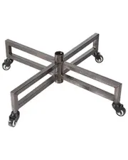 Northlight 24in Brown Metal Rolling Artificial Christmas Tree Stand - For 6' - 9' Trees