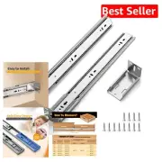 Rust-Resistant 16 Inch Soft Close Drawer Slides - 6 Pairs with Mounting Brackets