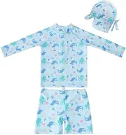 Big Softies Long Sleeve Rashie with Short & Hat - Whale, Size 1