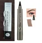 Eyebrow Pencil Aturmc Micro Fork Tip Brow Pen 3D Waterproof 4#Beige