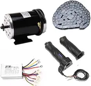YC Yier 48V 1000W Electric Brushed DC Motor 3000RPM 9 Teeth for Go Kart E Bike Scooter Razor Dirt Bike Quad ATV Buggy 4 Wheeler Drift Trike Lawn Mower, TD010