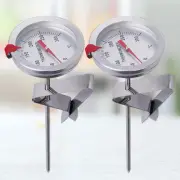 2Pcs Stainless Steel Food Thermometer Milk Frothing Thermometer Frying
