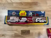 Vintage Corgi Gift Set GS 18 Diecast 1975 1/43 POLICE HELICOPTER AMBULANCE Box