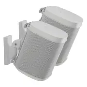 Pair Of Sanus Swivel And Tilt Speaker Wall Mount For Sonos One, SL, Play:1 & Play:3 In White (WSWM22-W2)