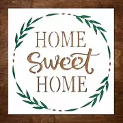 Home Sweet Home Stencil - Reusable for Wood Signs, Walls, DIY Projects & Decor