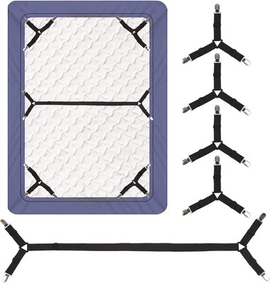 Luyena Bed Sheet Straps,4+1 Pcs Fitted Clips Holder,Upgraded...