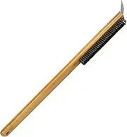 Pizza Oven Brush,Long Handle Wire Cleaning Brush with Scraper, Grill Brush Grill Cleaner Brush for Grills, Cookware, Oven, Grate, Stovetop