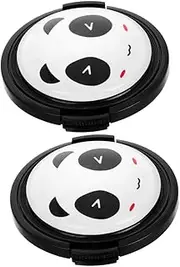 HOMSFOU 58mm Universal Lens Cap with Cartoon Panda Design DSLR Camera Cap Center Pinch Scratch Resistant Lens Protector