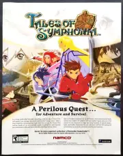 Vintage Print Ad 2004 Tales Of Symphonia GameCube Original Promo Poster Art