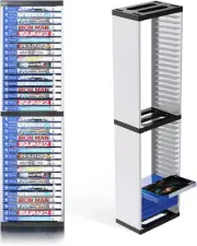 Video Game Storage Stand Tower for PS5/ PS4/ PS3/ Xbox Series S & X/ Xbox One...