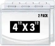 2 Pack WATERPROOF ID CDC Vaccination Card Holder Record 4" x 3 Protector vaccine