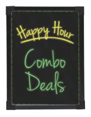 [Quartet] 2 Pack LED Battery Operated Writing Board 440x330mm