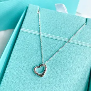 美國百分百【全新真品】Tiffany & Co. 項鍊 open heart 鏤空心形 鍊墜 純銀 墜飾 銀飾 BC40