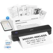 Portable Printer Wireless for Travel, 300DPI Bluetooth Thermal Printer Suppor...