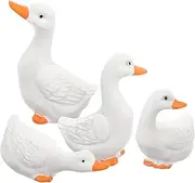 DOITOOL Duck Miniatures 4pcs Ornament Outdoor Plant Pots Outdoor Statues Flower Pots Cake Decorations Mini Tiny Figurines Statue Figurine Party Decorations Animal Model Resin