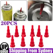20PCS Reusable Inflatable Head For Cigarette Lighter Fill Butane Gas Adapter AU