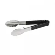 Tong 300mm Black Colour Coded Stainless Steel w PVC Coated Handle Tongs HACCP