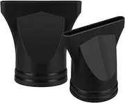 Straight Hair Dryer Nozzle Set Blower Diffuser Nozzles Black Plastic Hair Dryer Accessories 2 Pcs