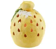 Home Reflections QVC Lemon Fruit Luminary with Flameless Candle And Timer