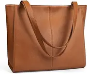 [befen] Genuine Leather Tote Bag for Women Work, Women's Leather Shoulder Bags Purses Satchel Handbags with Laptop Compartment