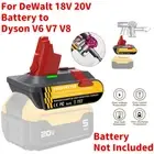 3in1 Adapter Battery For Dewalt 18/20V Battery Convert to Dyson V6/7/8 Series