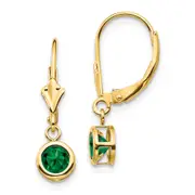 14k Yellow Gold 5mm Mount St. Helens Leverback Earring