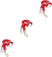 3pcs Dog Hauling Cable Red Two Dog Leash No Tangle Nylon for Small Pets Easy to Use Sturdy Design