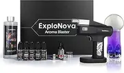 Aroma Blaster Kit with 5 Flavour Aroma Oil and Edible Bubble for Drink, Cocktail Bubble Smoke Blaster, Enhance Cocktail, Perfect for Bar, Restaurant and Home, Excellent Gift for Father and Husband