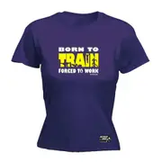 Personal Best RunningBorn To Train - Funny Novelty Womens T-Shirt T Shirt Tshirt
