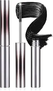 DAGEDA Metal Wand Mascara, Washable Iron Wand, Waterproof and Smudge-proof, Curling, Non-clumping, Volume Slim With Bristle-less Metal Brush (#01 Black)