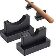 Bat Display Stand - Wooden Stable Baseball Bat Organizer 1 Pair | Multifunctional Space Recording Screen Holder with Soft Liner, Bat Stand -
