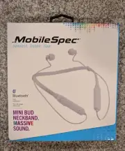 Mini Bud Neckband: Mobile Spec bluetooth/wireless earbuds with neckband (white)