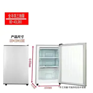 冷凍櫃 家用小型冰柜冷柜商用冷凍柜全冷凍側開門立式全冷凍冰箱特價包郵