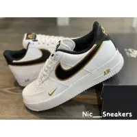 在飛比找蝦皮購物優惠-專櫃正品 Nike Air Force 1 白黑金 金勾 D