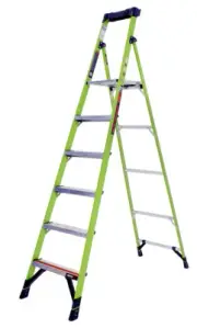 Little Giant Tuff-N-Lite Lightweight Fibreglass Platform Ladder 6 Steps 1.75m