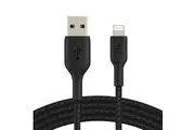 Belkin 2m Braided Lightning MFI-Certified to USB-A Cable for Apple iPhone Black