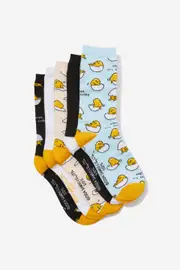 [Typo] Typo - Gudetama Box of Socks - Lcn san gudetama blue (m/l) SOLID LCN SAN GUDETAMA BLUE (M/L)
