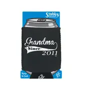 Grandma Since 2011 - Funny Novelty Stubby Holder With Base