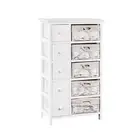 5 Basket Storage Drawers - White