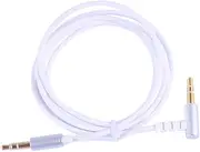 BRIGHTFUFU 1M Male to Male Stereo Audio Extension Cable with Microphone and Control Buttons for Headphones Smartphones and Car Audio White
