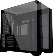 O11 Vision Compact Black-Steel-Tempered Glass ATX Mid Tower Computer Case-Back C