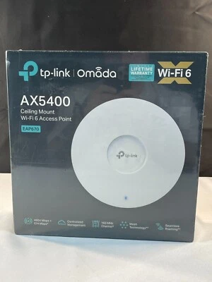 TP-Link EAP670 White Omada Wi-Fi 6 AX5400 Wireless Ceiling Mount Access Point