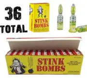 36 Stink Bombs Fun Prank Joke Gag Rotten Egg Smell QUANTITY DISCOUNTS- FREE GIFT