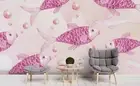 3D Fish Pearl Pattern Wallpaper Wall Mural Removable Self-adhesive 45