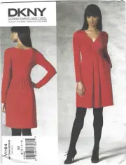Vogue Designer Sewing Pattern 1194, Donna Karan Dress, Size 8 - 14 Uncut
