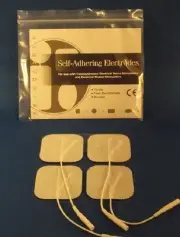 80 Replacement Pads for Tens Units electrode pads2x2Inch White Cloth Ships Free