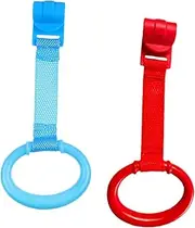ERINGOGO Bed Stand up Rings 2pcs Infant Crib Pull Ring Toys for Babies Learning Crib Supplies