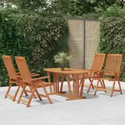 Folding Garden Chairs 4 pcs Solid Wood Eucalyptus