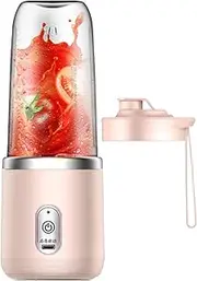 Personal Blender for Shakes and Smoothies, Portable Mixer, Fruit Juicer USB Rechargeable with 6 Blades, Handheld Blenders for Sports Travel and Outdoors, Small Electric Mini Blender (pink)